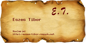 Eszes Tibor névjegykártya